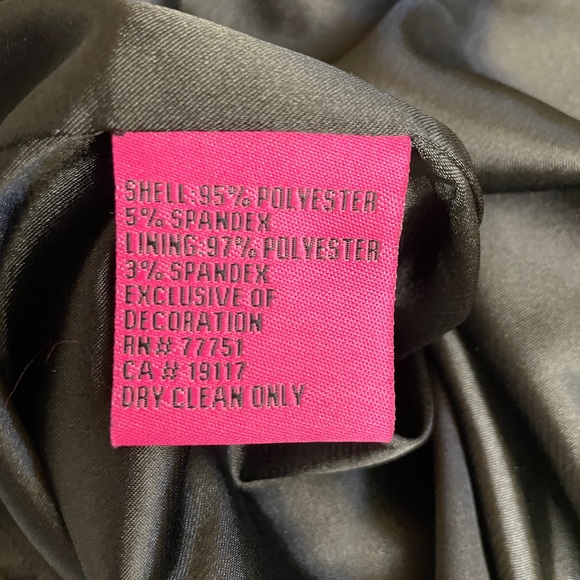 Betsey Johnson Black Sequin Dress Size 6 Fits Size 4 Strapless or with Straps - Picture 11 of 16